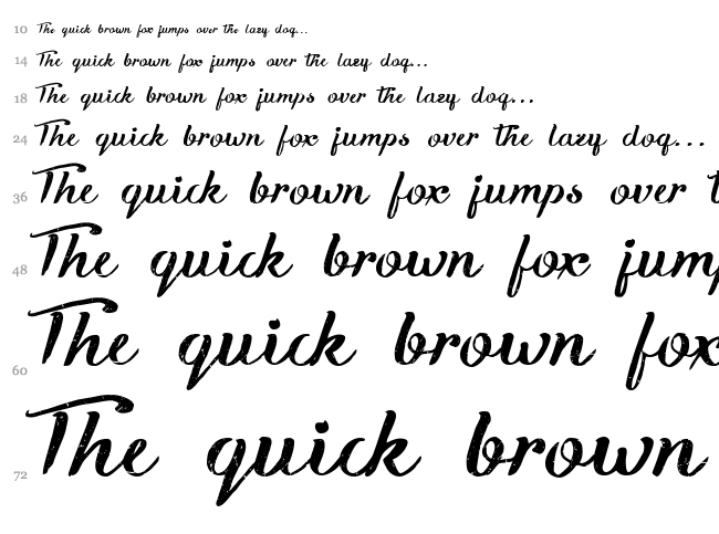 Kikelet Brush font waterfall